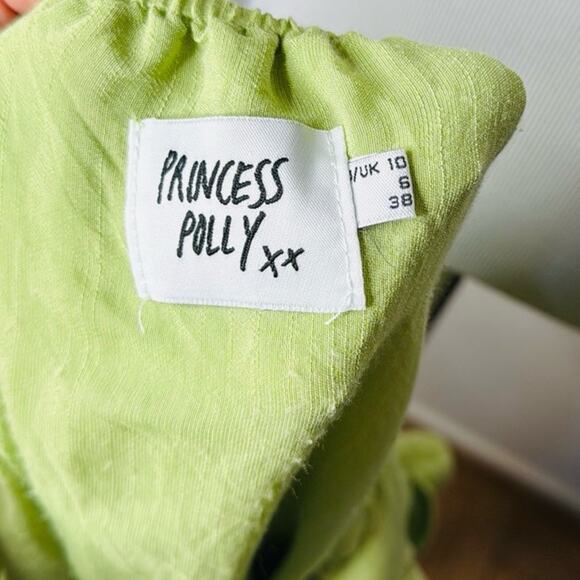 Princess Polly Green Danny Long Sleeve Mini Dress - Picture 4 of 8